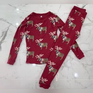 Tea Collection Kids Two-Piece Reindeer Pajamas